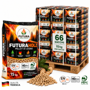 Pellet Futura Futuraholz ENplus A1 – Bancale 66 Sacchi da 15 kg